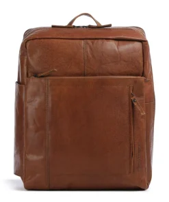 Bronco Jonathan Rucksack fein genarbtes Leder cognac