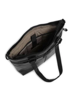 Bronco Lavendar Shopper 13″ fein genarbtes Leder schwarz