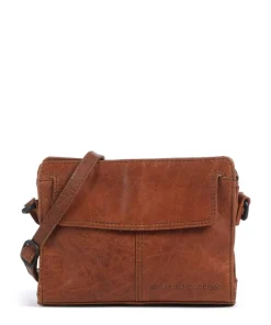 Bronco Leyla Umhängetasche fein genarbtes Leder cognac