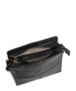 Bronco Leyla Umhängetasche fein genarbtes Leder schwarz