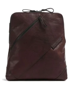 Bronco Rucksack 12″ fein genarbtes Leder dunkelbraun