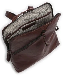 Bronco Rucksack 12″ fein genarbtes Leder dunkelbraun