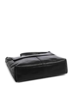 Bronco Sherrill Beuteltasche fein genarbtes Leder schwarz