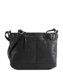 Bronco Umhängetasche Leder schwarz