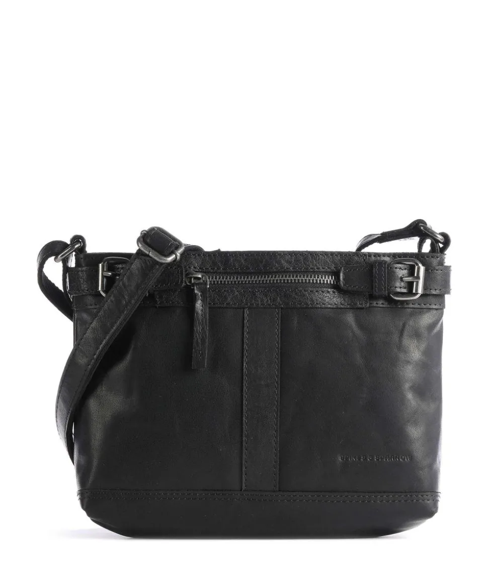 Bronco Umhängetasche Leder schwarz