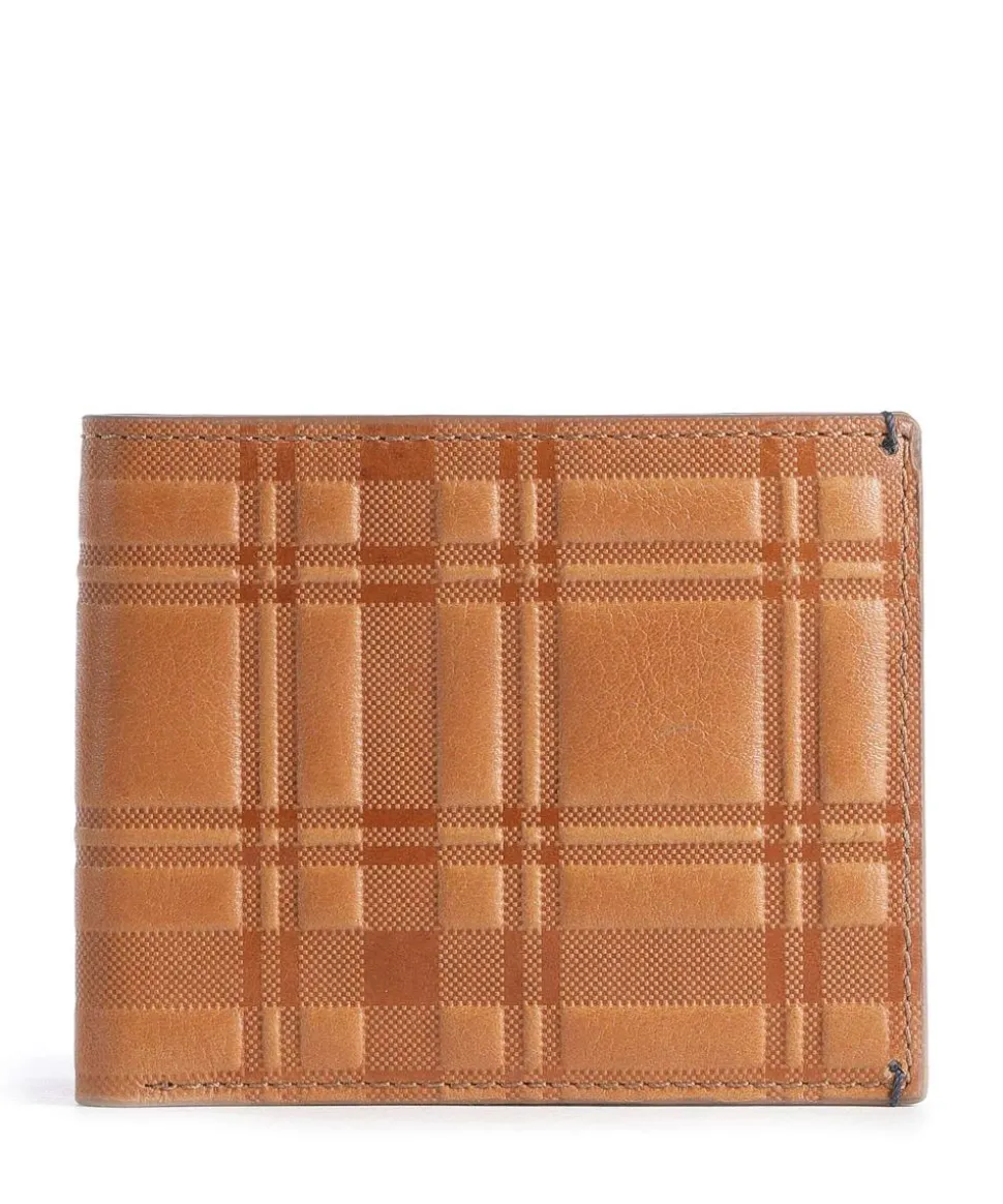 Bronson Bifold BRONSON Kreditkartenetui geprägtes Rindsleder hellbraun