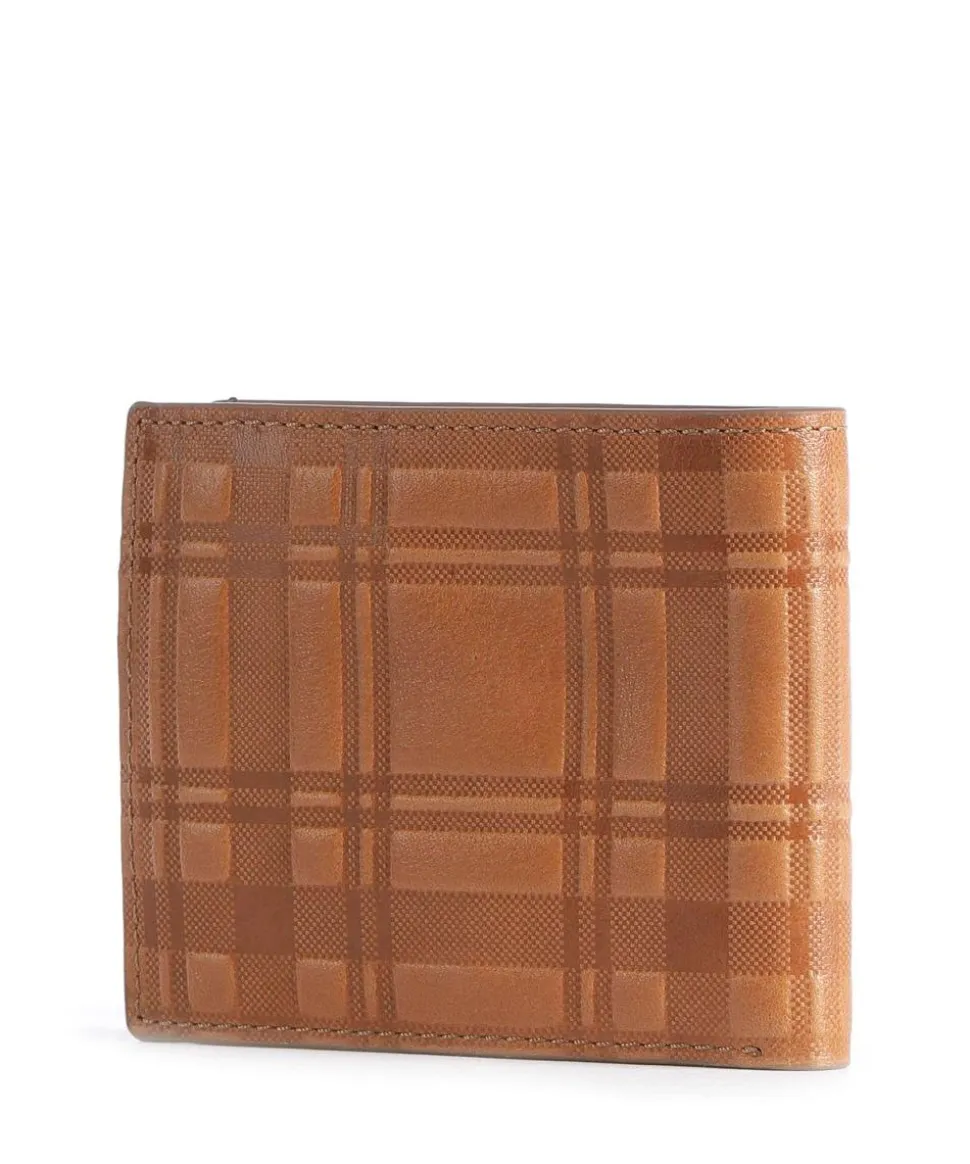 Bronson Bifold BRONSON Kreditkartenetui geprägtes Rindsleder hellbraun
