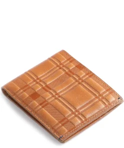 Bronson Bifold BRONSON Kreditkartenetui geprägtes Rindsleder hellbraun