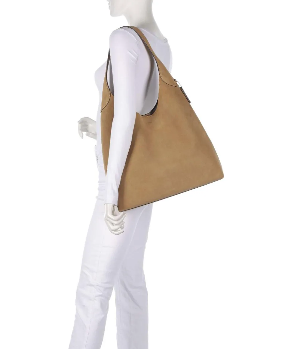 Brooklyn 39 Beuteltasche aufgerautes Rindsleder hellbraun