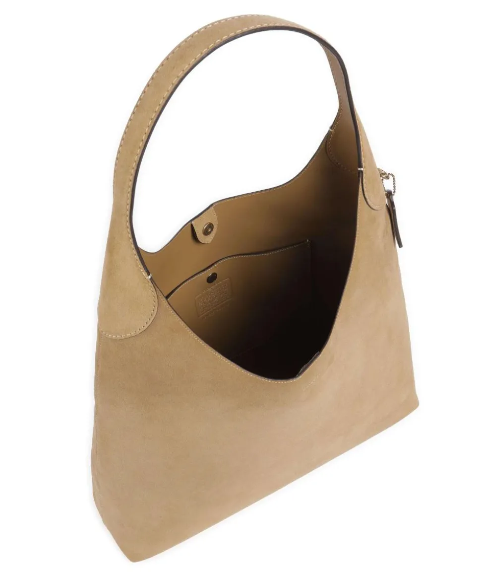 Brooklyn 39 Beuteltasche aufgerautes Rindsleder hellbraun