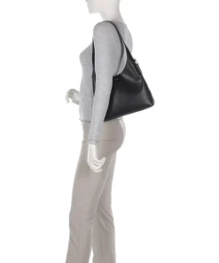 Brooklyn 28 Beuteltasche fein genarbtes Leder schwarz