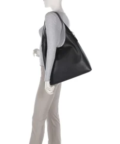 Brooklyn 39 Beuteltasche genarbtes Leder schwarz