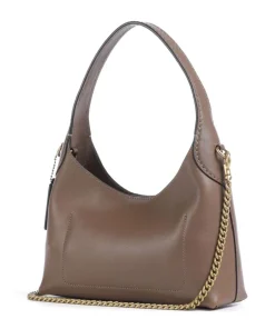 Brooklyn 23 Schultertasche fein genarbtes Leder taupe