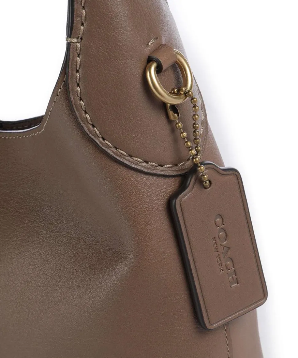 Brooklyn 23 Schultertasche fein genarbtes Leder taupe