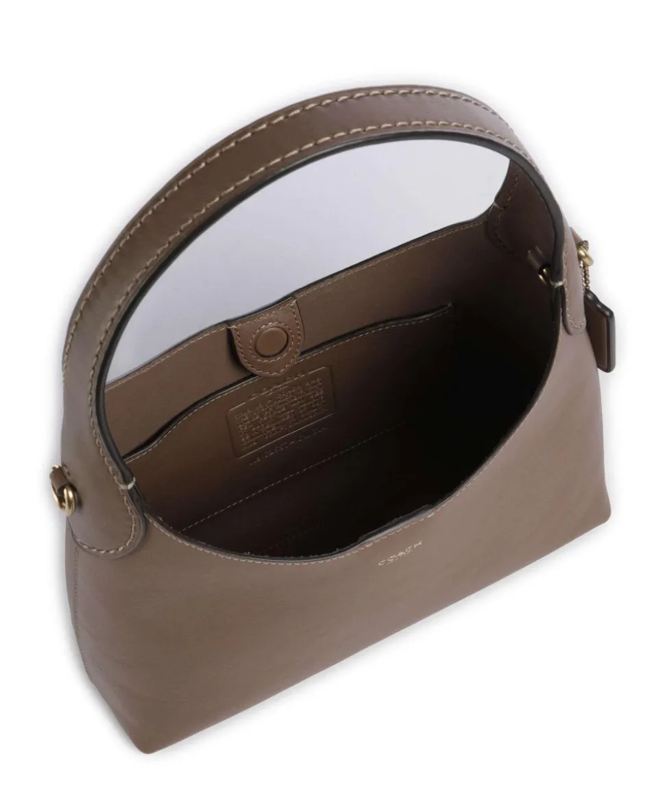 Brooklyn 23 Schultertasche fein genarbtes Leder taupe