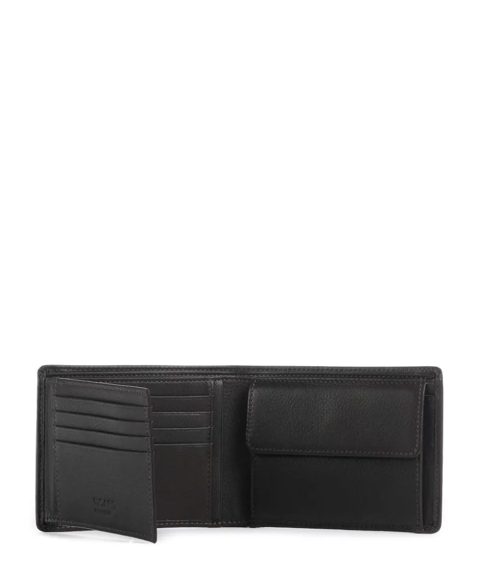 Brooklyn Geldbörse fein genarbtes Rindsleder dunkelbraun