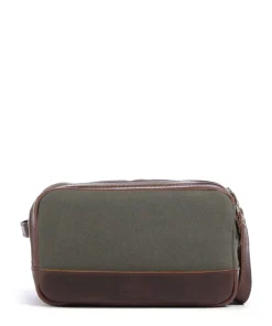 Bruno Kulturbeutel grün/braun 20 cm