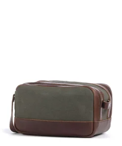 Bruno Kulturbeutel grün/braun 20 cm