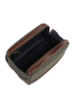 Bruno Kulturbeutel grün/braun 20 cm