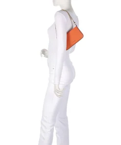 Bryant Small Schultertasche genarbtes Rindsleder orange