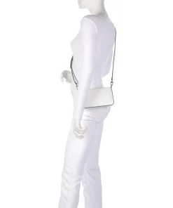 Bryant Small Schultertasche genarbtes Rindsleder weiß