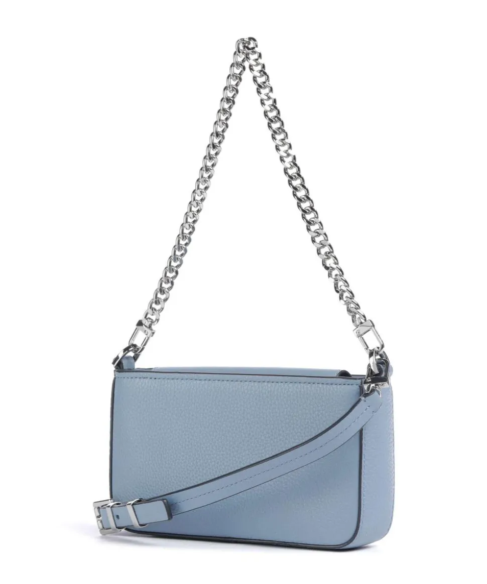 Bryant Small Schultertasche genarbtes Rindsleder blaugrau