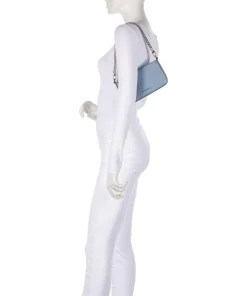 Bryant Small Schultertasche genarbtes Rindsleder blaugrau