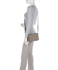 Bryant Umhängetasche Polyester, genarbtes Rindsleder hellbraun