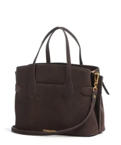 BSOOKIE Handtasche Wildleder dunkelbraun