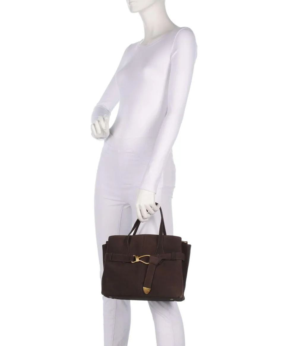 BSOOKIE Handtasche Wildleder dunkelbraun