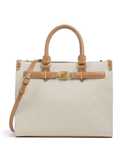 BSTILO-E Handtasche Lederimitat elfenbein/braun