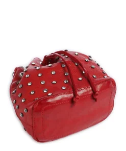 Bucket bag Rindsleder rot