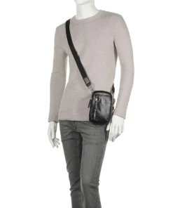 Buddy Handytasche Büffelleder schwarz