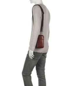 Buddy Handytasche Büffelleder cognac