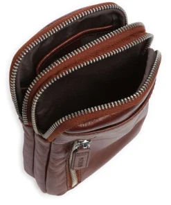 Buddy Handytasche Büffelleder cognac