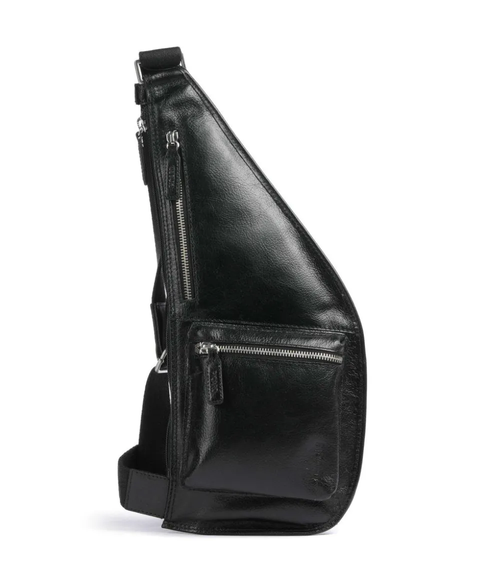 Buddy Slingbag Büffelleder schwarz