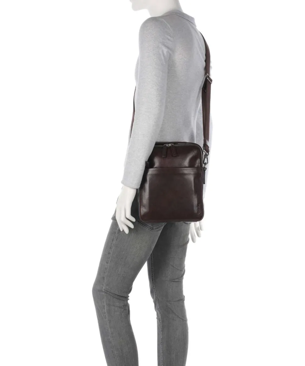 Buddy Umhängetasche Büffelleder dunkelbraun