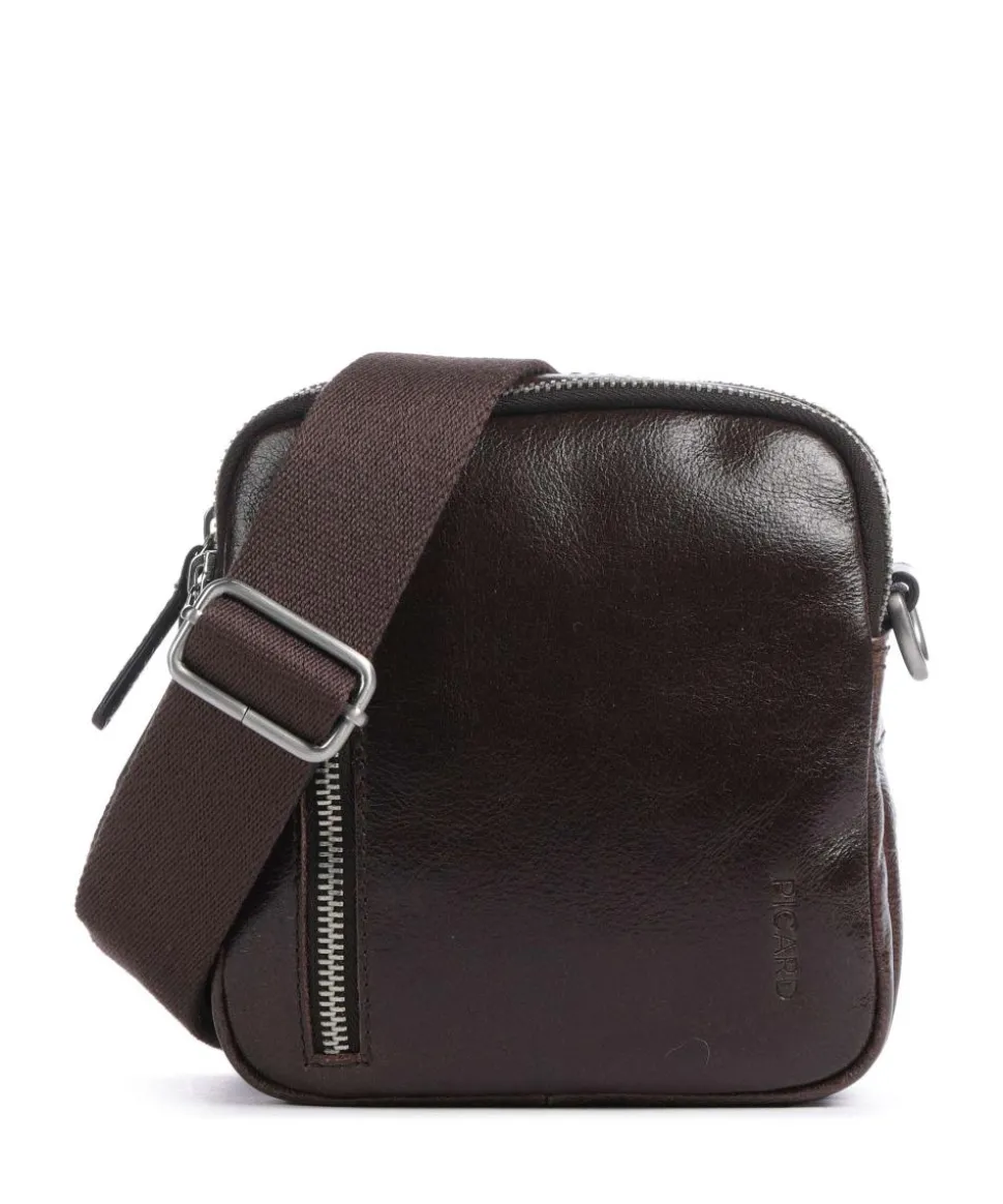 Buddy Umhängetasche Büffelleder dunkelbraun