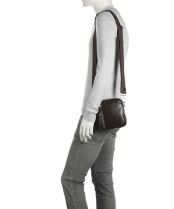 Buddy Umhängetasche Büffelleder dunkelbraun