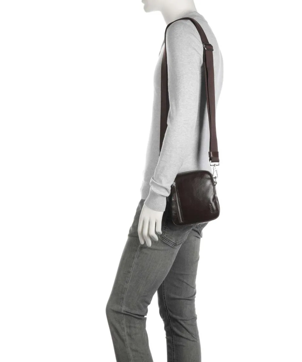 Buddy Umhängetasche Büffelleder dunkelbraun