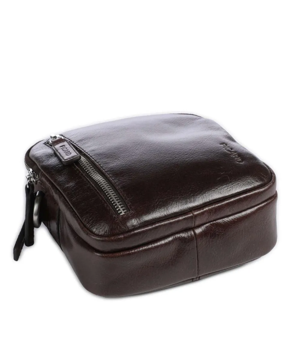 Buddy Umhängetasche Büffelleder dunkelbraun