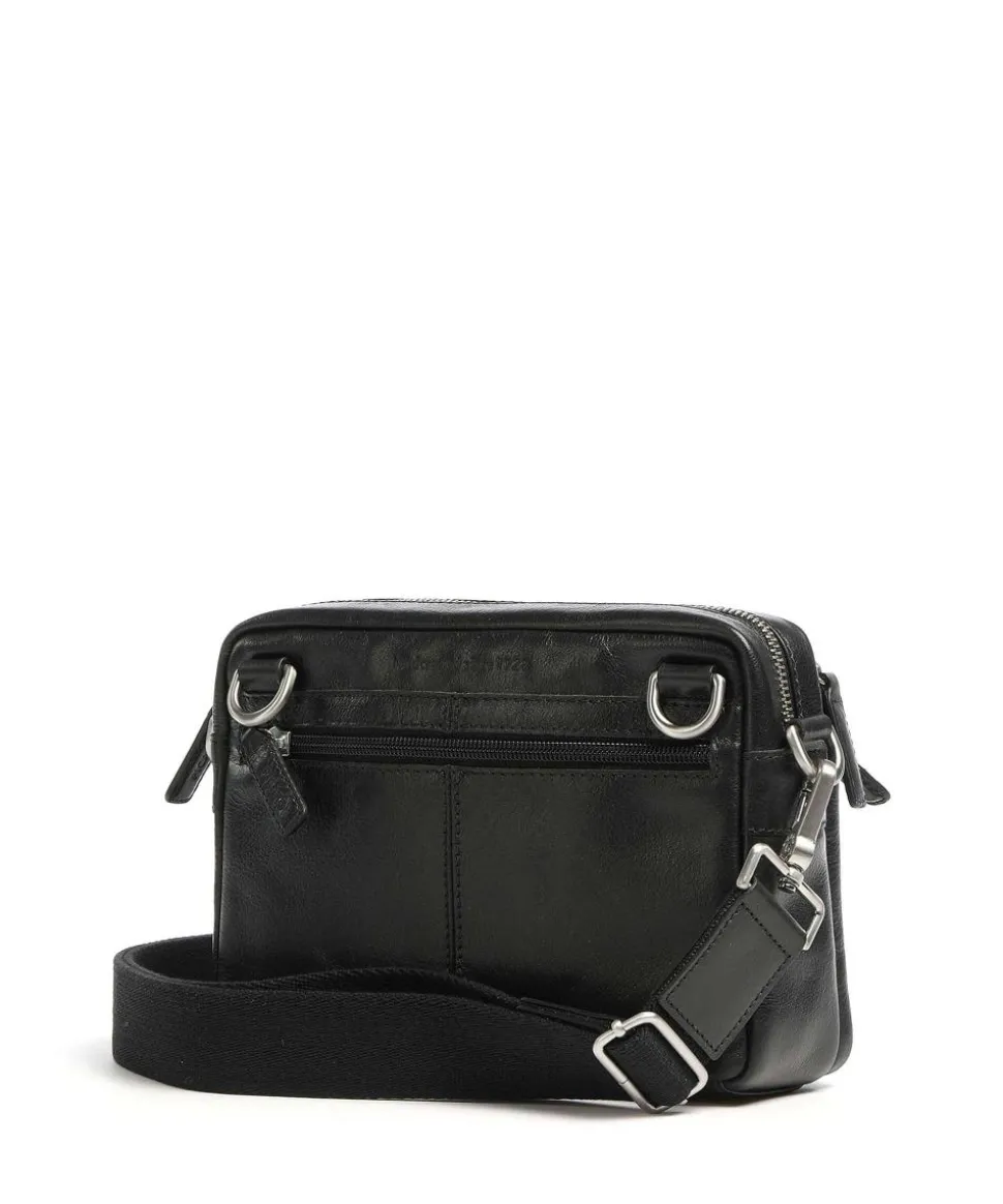 Buddy Umhängetasche Büffelleder schwarz