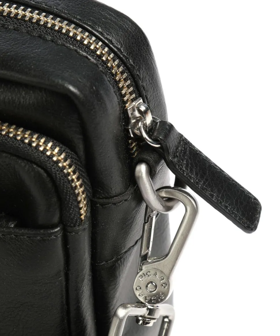 Buddy Umhängetasche Büffelleder schwarz