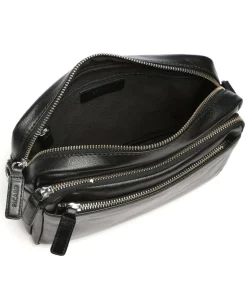 Buddy Umhängetasche Büffelleder schwarz