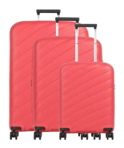 Burano 4-Rollen Trolley Set rot 3-tlg.