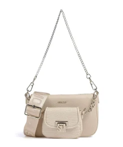 BURGE Schultertasche Lederimitat beige