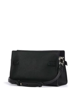 Bushwick Umhängetasche genarbtes Rindsleder schwarz