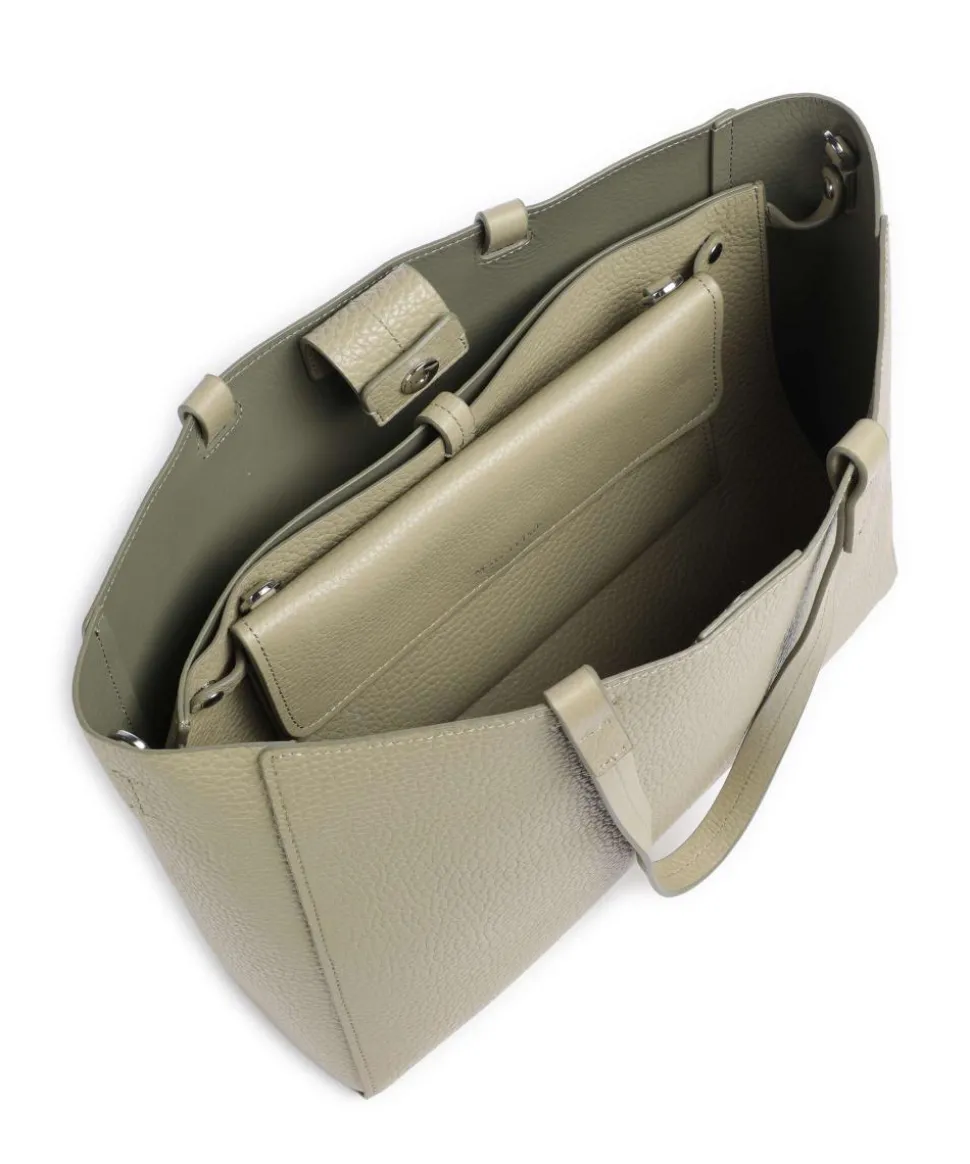 Busin Shopper 14″ genarbtes Rindsleder graugrün