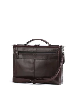 Business Buddy Aktentasche genarbtes Rindsleder dunkelbraun