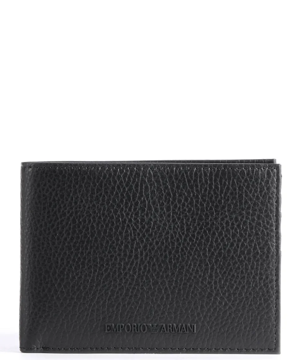 Business Regenerated Giftset Geldbörse genarbtes Rindsleder schwarz